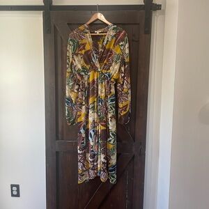 Umgee Floral Kimono Style Wrap Dress